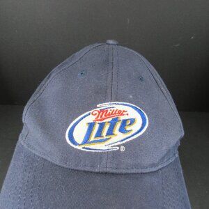 Miller Lite Embroidered Logo Acme Men Black Adjustable Strap Back Cap Hat